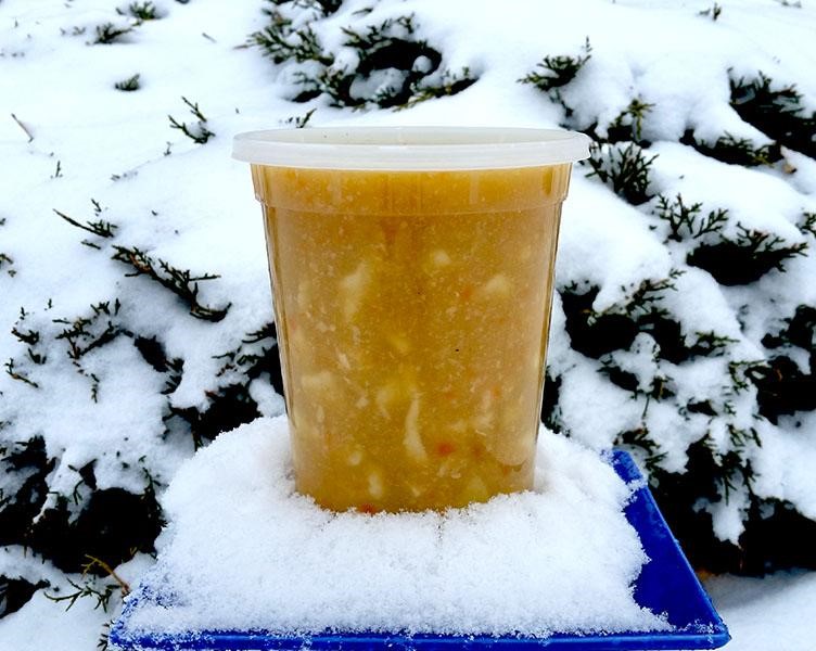 snowy quart of soup